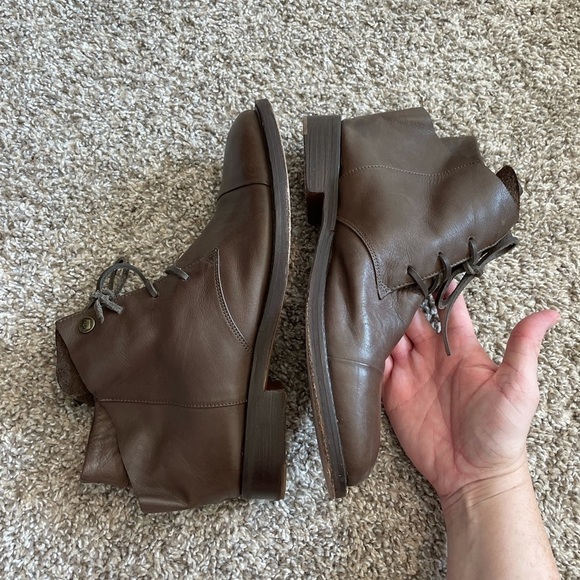 Osklen brown leather combat ankle boots size 37 - Picture 6 of 9